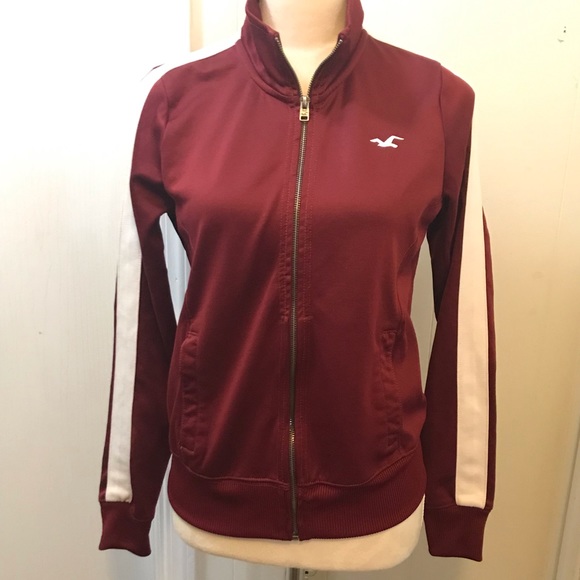Hollister☀️Maroon track jacket - Picture 1 of 9
